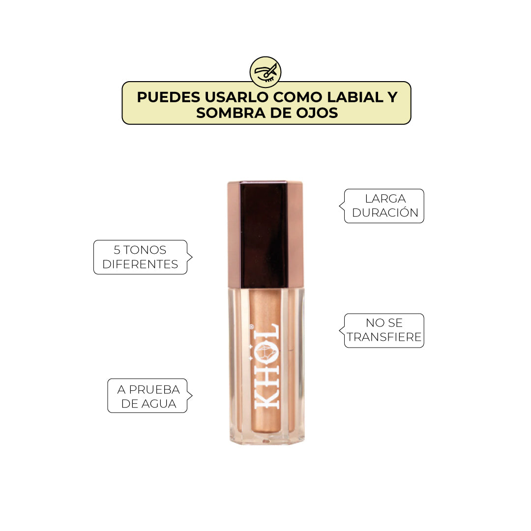 Labial líquido metalizado - Sombra líquida