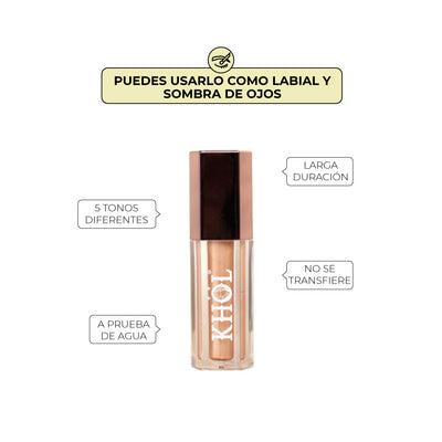 Labial líquido metalizado - Sombra líquida